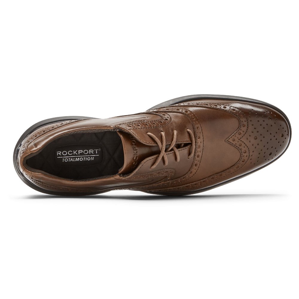 Rockport Lace Up For Mens Brown - Total Motion Advance Wingtip - VZ4781396